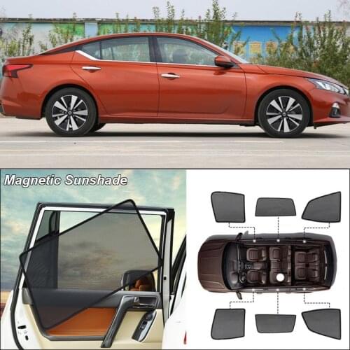Car Side Windows Magnetic Sun Shade UV Protection Ray Blocking Mesh Visor For Nissan teana Curtain Accessories