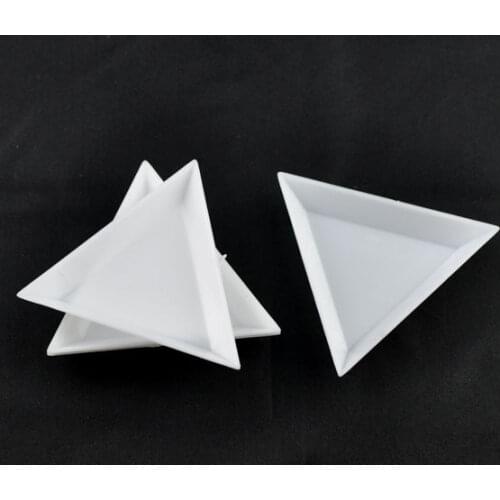 DoreenBeads 20 White Plastic Triangular Sorting Trays 64x73x10mm (B09156), yiwu