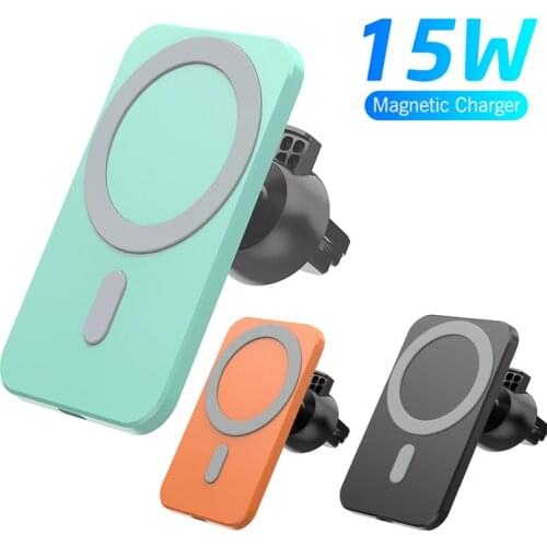 Wireless Magnetic Car Charger Smart Phone Fast Charging Car vent Bracket Charge Holder For iPhone 12 11 Pro Max Xiaomi 11 Huawei