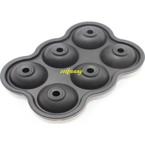 20pcs/lot Big Ice Cube Tray 6 Holes Ice Cube Form Round Shaped Ice Ball Maker Silicone Ice Mold Bar Kitchen Accessories