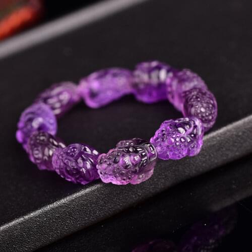 Natural Amethyst Bracelet hand on a toad brave men and women of jewelry gift certificate