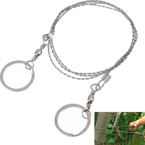 Portable Outdoor Gear String Wire Saw Carbon Ring Scroll Travel Camping Stainless Steel Rope Chain Saw Wood Aquatic cutting Tool