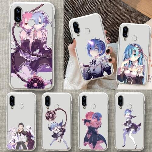 Re ZERO Ram Rem In Another World Phone Case For Huawei Honor 6 7 8 9 10 10i 20 A C X Lite Pro Play transparent fashion prime