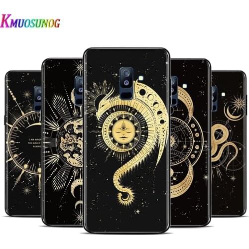 Art Sun Flowers Snake Moon For Samsung Galaxy A9 A8S A8 A7 A6S A6 A5 A3 A750 Plus 2018 2017 2016 Star Phone Case