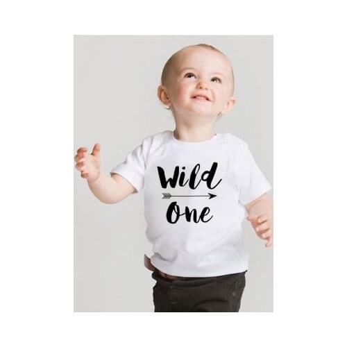 Wild One Kids Tops Children T-shirts Boys Short Sleeve Summer T Shirts Baby Girl T-shirts Clothes O-neck Casual Tee Shirt