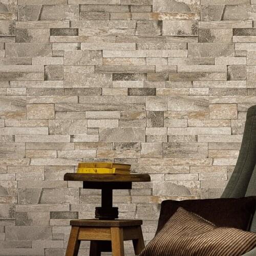Imitation Vintage Brick Paper Wallpaper 3D Waterproof Wood Vinyl Wallpaper Roll For Living Room Kids Room Bedroom