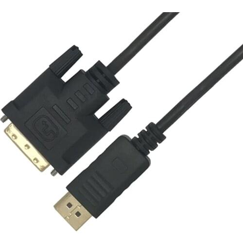 DisplayPort Cable DP to DVI Cable Male to Male Display Port to DVI Connection Adapter 1080P HD for HDTV PC Laptop Projector 1.8m
