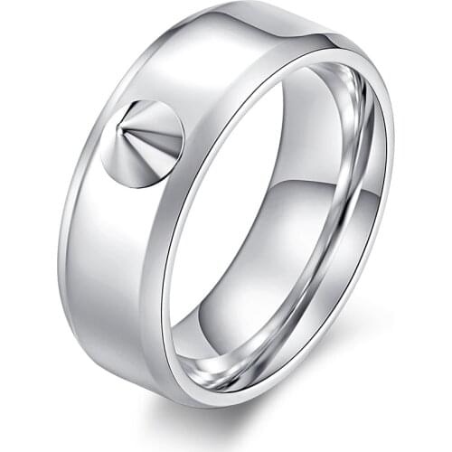 Self-defense 316L Stainless Steel Ring For Women Men Punk Style Black/Silver Color Unisex Jewelry Gift