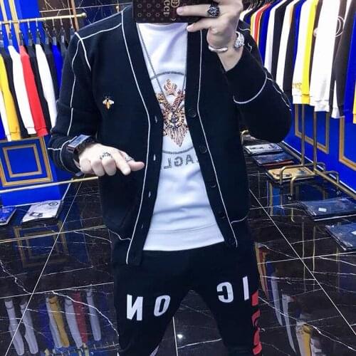 Mens sweater 2021 new casual warm cardigan sweater mens autumn and winter fashion high quality sweater