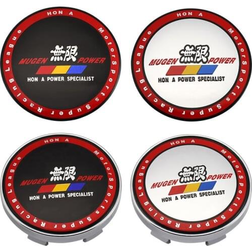 56MM Car Wheel Center Hub Caps Emblem Sticker Decals Cover for Honda Mugen Accord Civic CRV Crosstour H-RV nsx Pilot Odyssey crz