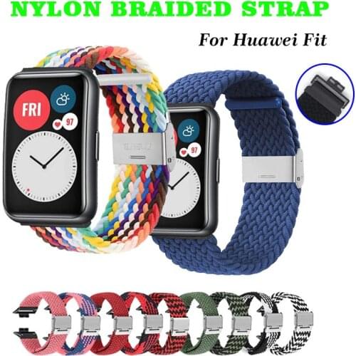 Nylon Fabric Strap for Huawei Watch, 16mm, 18mm, 20mm and 22mm Elastic Bracelet