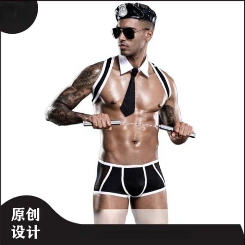2021 New Mens Sexy Lingerie In Europe and America Sexy Sexy Uniform Fireman Role-playing Clothing