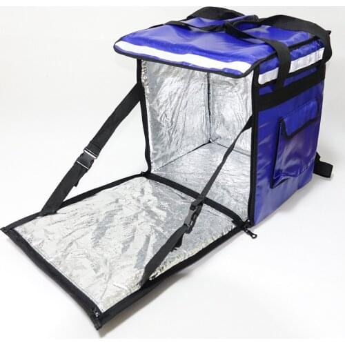 PK-65AB: Heat Insulated Delivery Bag, Pizza Takeaway Bag, Side + Top Loading, 16" L x 12" W x 18" H