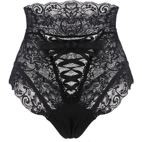 Bandage Sexy Womens Panties Lingerie Soild Lace Underwear Briefs Transparent Sheer Mesh Underpanties For Womens Трусики Женские