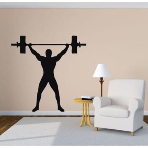 Gym Body Builder Removable Wall Stickers for Personality Fitness Room Background Home Art Decor Vinyl Decals Sport Room YY160