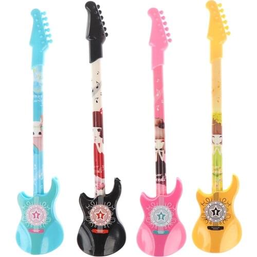 Cute Kawaii Plastic Gel Pen Creative Guitar Novelty Pens For Kids Gift Korean Stationery Student Gifts Awards