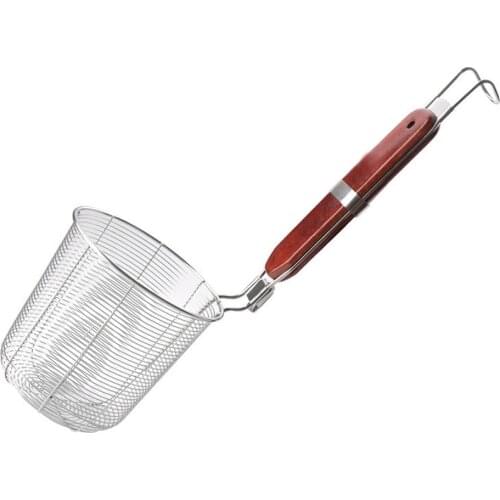 Wooden Handle Strainer Basket Stainless Steel Food Skimmer Kitchen Tool For Noodle Kitchen Accessories Coisas Para Cozinha