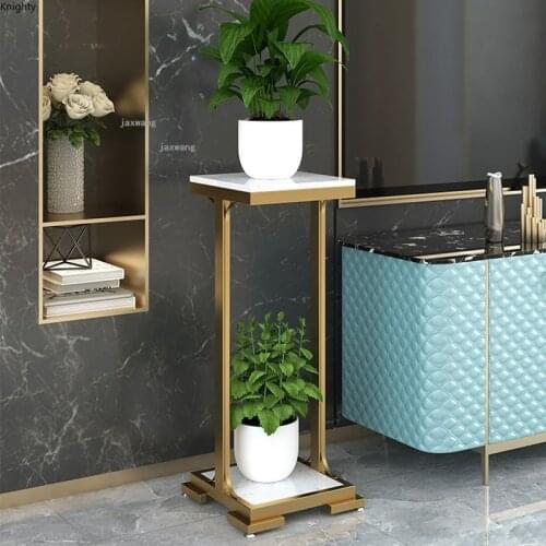Nordic Wrought Iron Living Room Floor Flower Stand Indoor Balcony Multi-layer Flower Rack Hotel Plant Shelves Bedroom Side Table