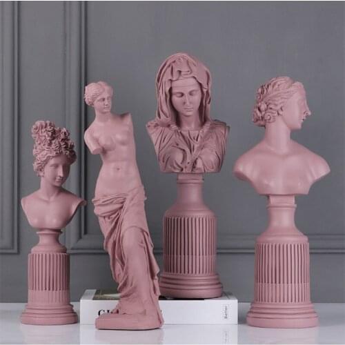 MARY GODDESS DAVID BUST ART SCULPTURE ATHENA VENUS APOLLO STATUE RESIN ART&CRAFT HOME DECORATION ACCESSORIES R2139