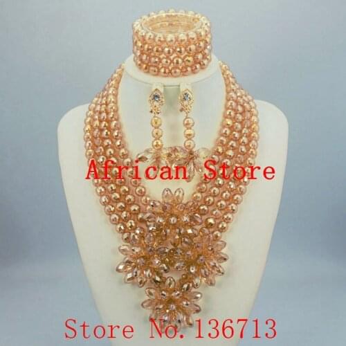 Bridal Jewelry Sets Teal Green Nigerian Wedding African Beads Jewelry Set Crystal Women New Necklace Set Free Shipping 909-3