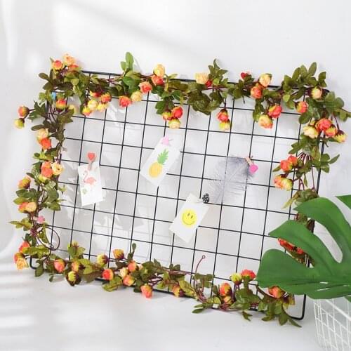 Wisteria Vine Artificial Roses Flowers Silk Garland Arch Wedding Decoration Home Garden Decoration Hanging Plant Wall Decoration