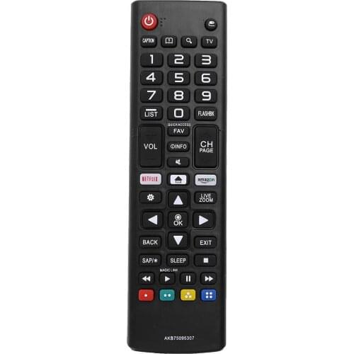 Replacement Universal TV Remote Control AKB75095307/5303 433MHz Learning Remote Control for LG 55LJ550M 32LJ550B Netflix
