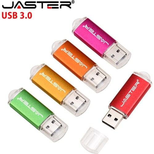 JASTER Mini Pen drive 128GB USB Flash Drive 4GB 8GB 16GB 32GB 64GB Black Mini Pendrive Metal USB3.0 Red Custom logo Memory stick