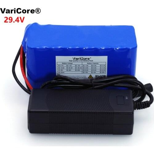 VariCore 24V 6 Ah 7S3P 18650 Battery 29.4 v 6000mAh Electric Bicycle Moped /Electric/Li ion Battery Pack+ 29.4V 2A Charger