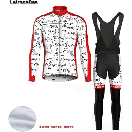LairschDan Completo Ciclismo Invernale 2021 Cycling Clothing Thermal Fleece Mens Cycling Jerseys Set MTB Bike Outfit Sportswear