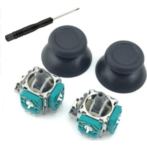 3D Analog Joystick Thumb Stick Grip Cap Replacement+Repair Tools Screwdriver for Sony PS4 Dualshock 4 DS4 Gamepad Controller