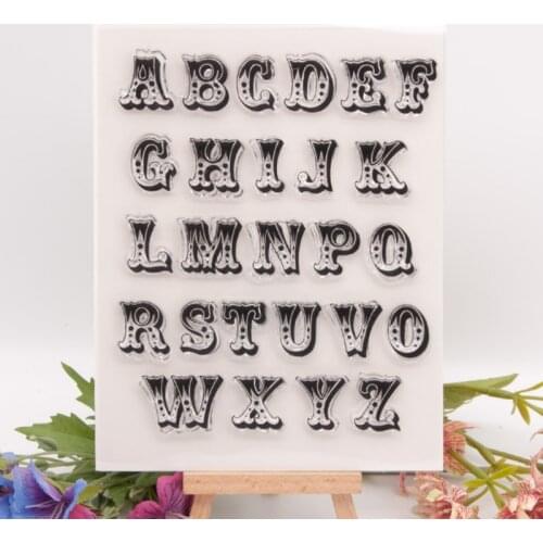 1pc Kawaii English Alphabet Transparent Clear Silicone Stamp Seal Diy Scrapbooking Rubber Stamping Coloring Diary Decor Reusable