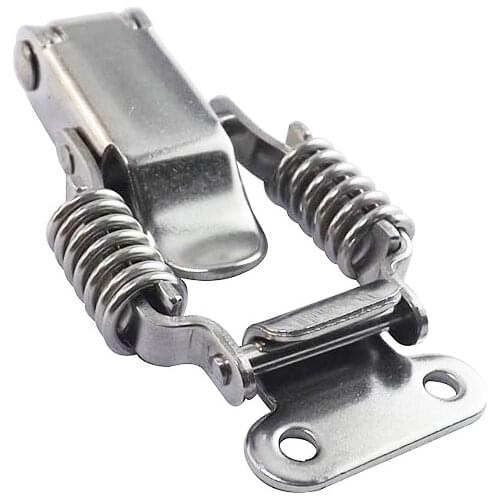 5PC/lot 201 Stainless Steel 58X15.6mm Spring Toggle Latch Hasp Silver Tone Spring Loaded for Cabinet Cases Box Chests lock CK914