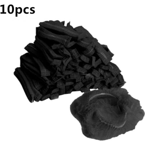 10pcs Disposable Mob Cap Non Woven Anti Dust Hat Head Cover Food Catering Kitchen Disposable Cap hair Protective Catering
