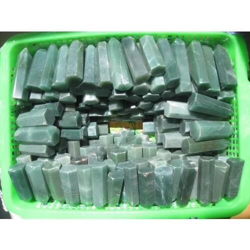 1000g(2.2lb ) NATURAL GREEN Aventurine Jade CRYSTAL POINT HEALING Wholesale