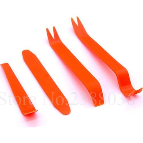 4 pcs Car Radio Stereo Door Clip Trim Dash Panel Install Removal Pry Tool Plastic Kit Automotive Repair Tools Accessories
