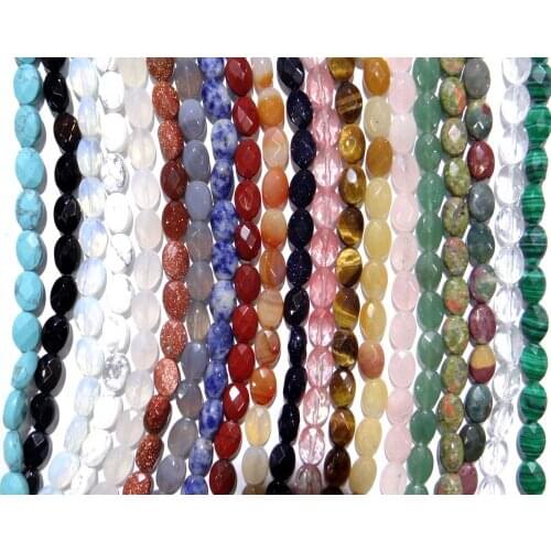 8*13mm Natural stone Turquoises Quartz crystal Opal lapis tiger eye beads pendant for Diy Jewelry Making Necklace Accessories