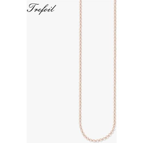 Round Belcher Link Chain Necklace,2018 New Fashion Jewelry Classic Basic Accessories 925 Sterling Silver Chains Gift For Women