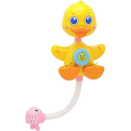 Baby Bathroom Toys Duck Shower Waterplay Toys Flowers Sprinkle Shower Manual Press Effluent