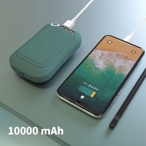 Hand Warmer 10000 MAh USB Power Bank Electric Portable Pocket Hand Warmer Digital Display Torch Multi-Function Pocket Cloth Bag