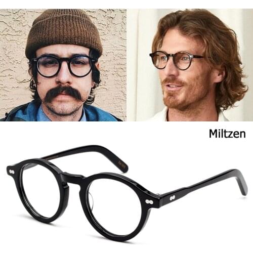 JackJad 2021 Top Quality Acetate Frame Miltzen Style Eyewear Frame Vintage Classic Round Brand Design Eyeglasses Oculos De Grau