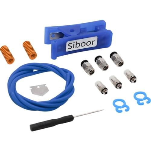 JIANRAN PTFE Bowden Tubing Extuded 1M Hotbed Spring and Tube Cutter For Ender-3/Pro/V2 1.75mm Filament with Pneumatic Fitting