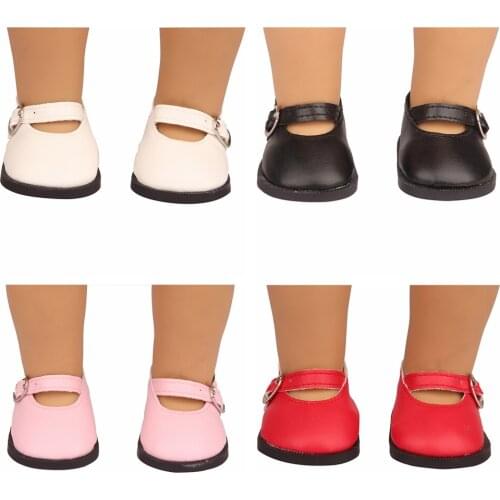 White/Pink/Black/Red Classical 7cm Mini Shoes For 18 Inch American and 1/3 BJD For Russia Girls Doll Accessories