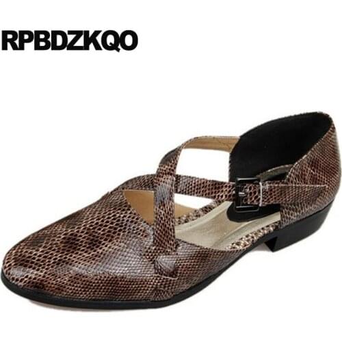 Cow Skin Popular Luxury Snake Sandals High Quality Fashion Runway Snakeskin Chic Brand Famous Men Summer Hollow Leather Shoes