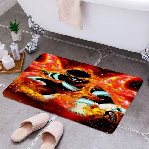 Shinra Kusakabe 3D Print Doormats Rectangle Non-Slip DoorMat Bedroom Kitchen Entrance Print Door rugs Dropshipping