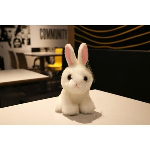 Small cute plush simulation sitting rabbit toy high quality white rabbit doll gift about 21cm 2981