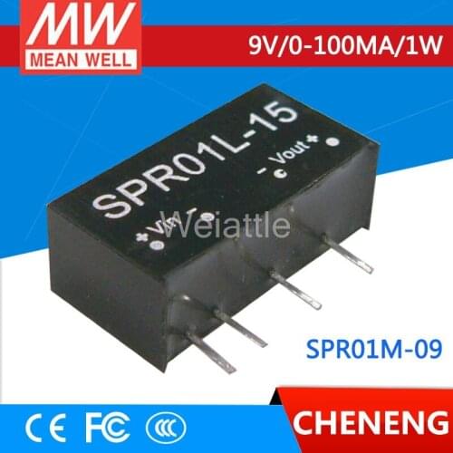 MEAN WELL original SPR01M-09 9V 100mA meanwell SPR01 9V 1W DC-DC Regulated Single Output Converter