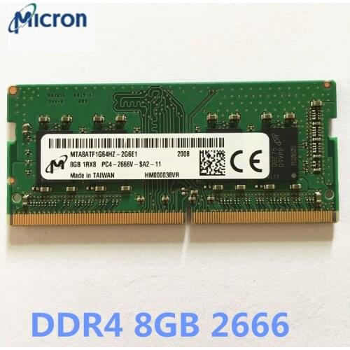 Micron DDR4 8GB 2666MHz RAMS Memoria DDR4 8GB 1RX8 PC4-2666V-SA2-11 DDR4 Laptop memory rams