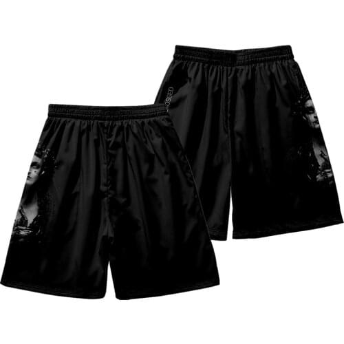 Men Running Sports Surffing Shorts Swimwear Trunks Beach Board Swimming Short Quick Drying Black Print Pants Swimsuits