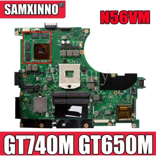N56VB mainboard For Asus N56VM N56VZ N56V N56VV N56VJ laptop motherboard tested 100% work original mainboard GT740M GT650M