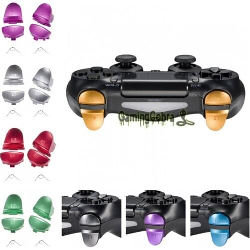 Metal Color Buttons Kits R1 L1 R2 L2 Triggers for PS4 JDM-001 JDM-011 JDM-020 Controller - P4J09